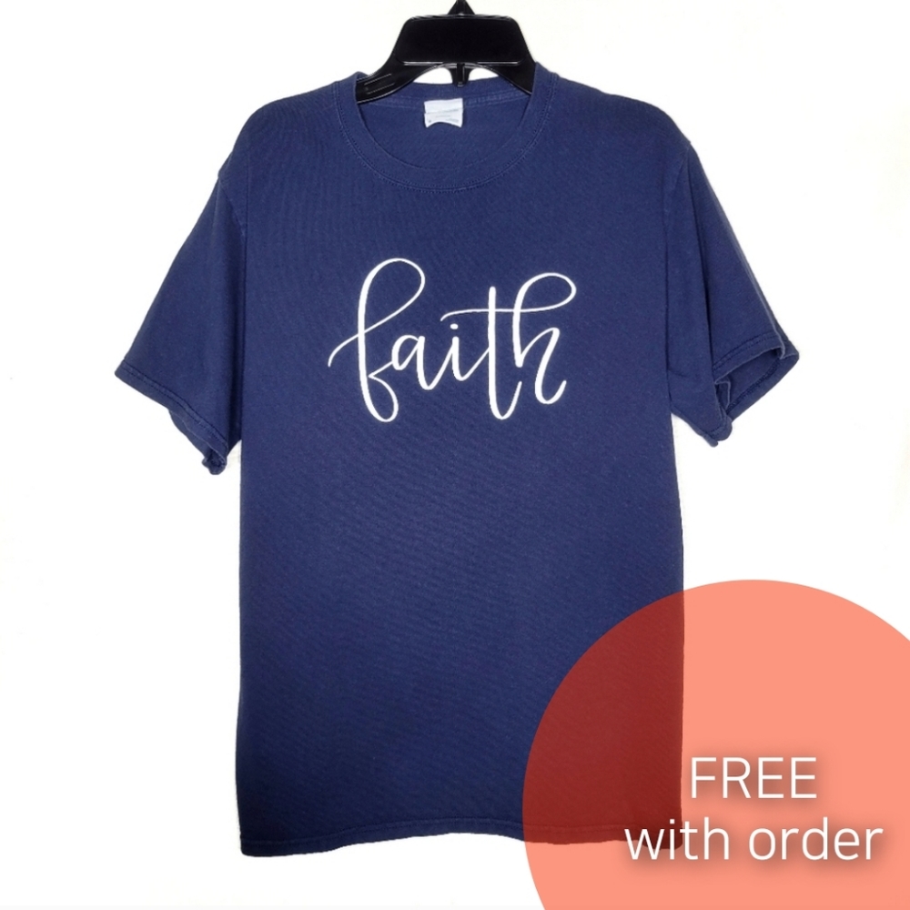 Navy blue shortsleeve tshirt size S faith women's